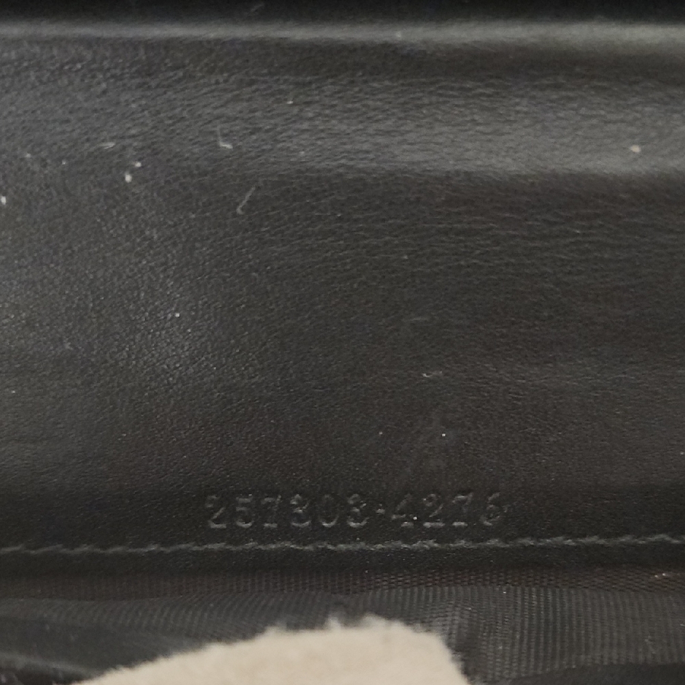 Gucci GG Monogram Black Canvas Leather Trifold Long Continental Wallet Vintage - Picture 7 of 15